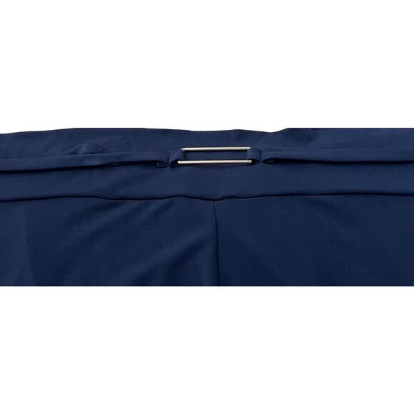 LANE BRYANT ANKLE PULL-ON CULOTTES, WOMENS, 18/20, NAVY BLUE WITH SILVER BUCKLE - Picture 7 of 10